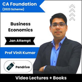 CA Foundation (2023 Scheme) Business Economics Video Lectures by Prof Vinit Kumar Jan Attempt (Pendrive)